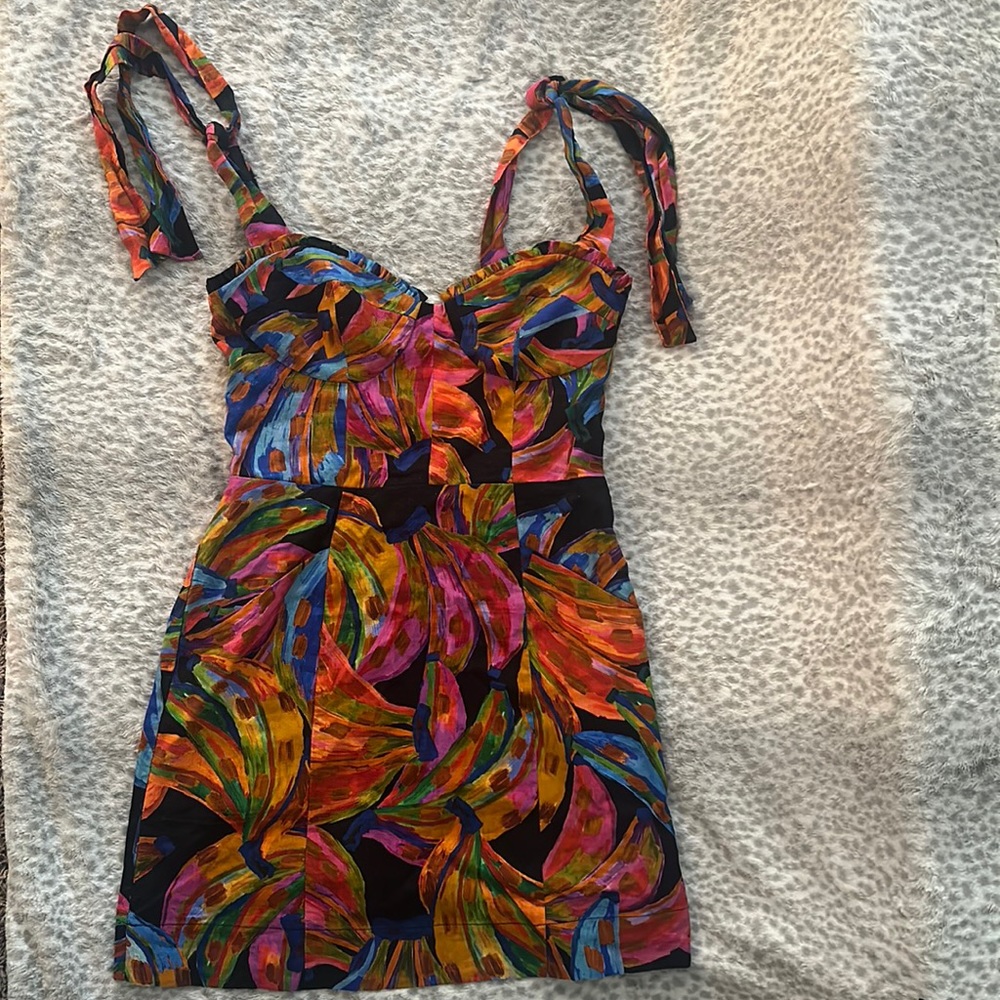 FARM Rio Rainbow Bananas Mini Dress - Picture 3 of 8